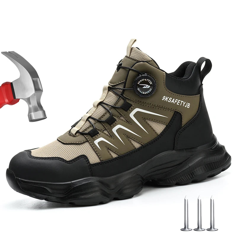 Size 47 48 Lightweight Work Safety Shoes Men Steel Toe Outdoor Shoes Puncture Proof Anti-smash Sneakers Protective Safety Boots
