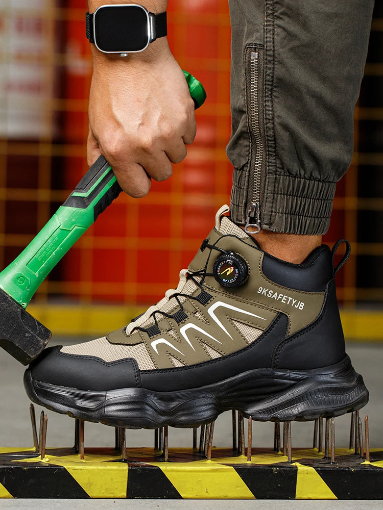 Size 47 48 Lightweight Work Safety Shoes Men Steel Toe Outdoor Shoes Puncture Proof Anti-smash Sneakers Protective Safety Boots